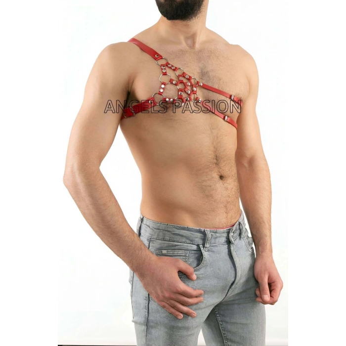 Erkek  Deri Omuz Harness, Tek Omuz Harness - Brfm14