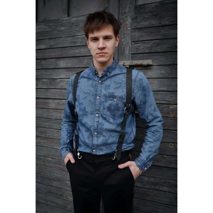 Erkek Deri Seksi Harness - APFTM134