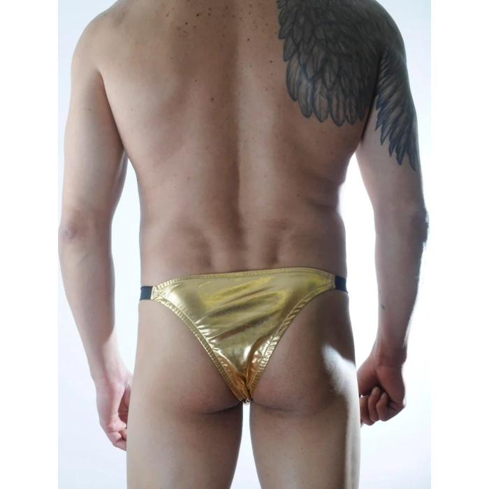 Erkek Gold Lame Brazillian Slip İç Çamaşırı
