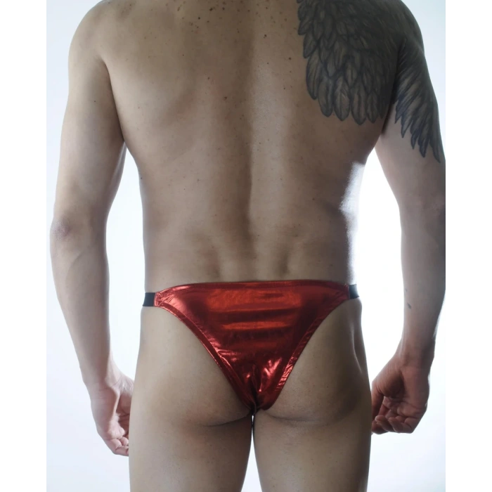 Erkek Kırmızı Lame Brazillian Slip