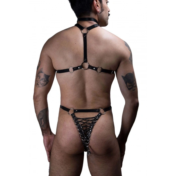 Erkek Lastik Body Harness - Brfm186