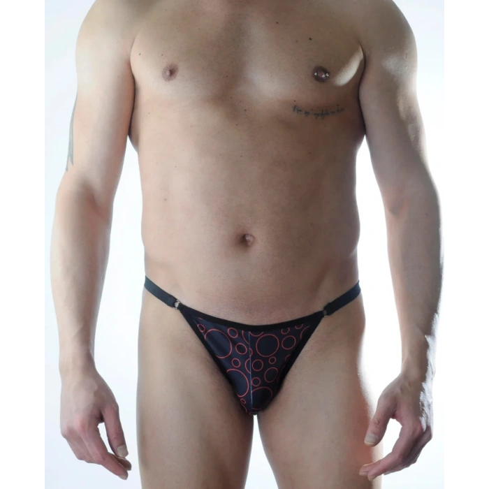 Erkek Metalli Daire Desenli Slip