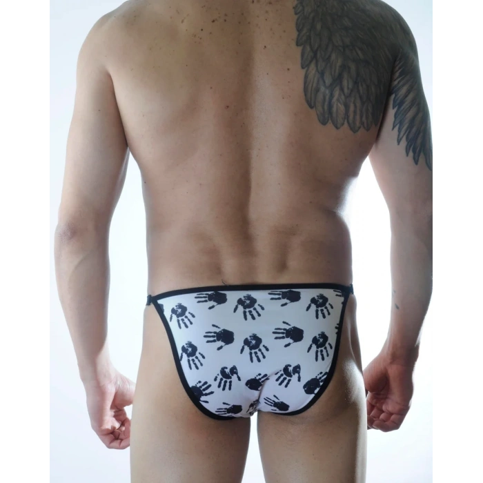 Erkek Metalli El Desenli Slip Çamaşır