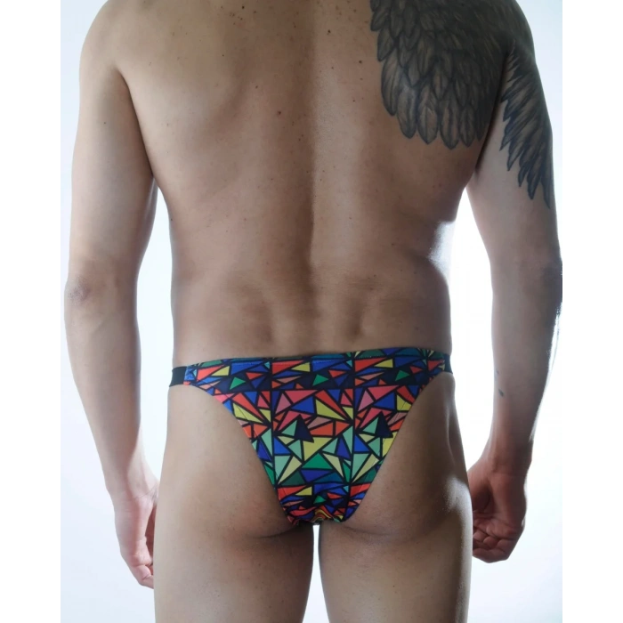 Erkek Renkli Desenli Brazillian Slip