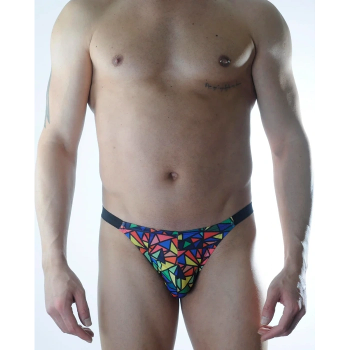 Erkek Renkli Desenli Brazillian Slip