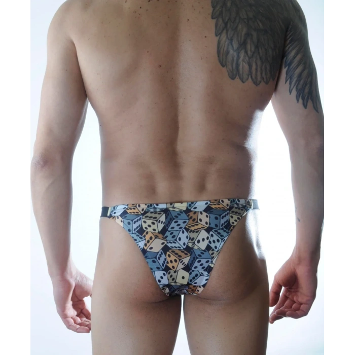 Erkek Zar Desenli Brazillian Slip