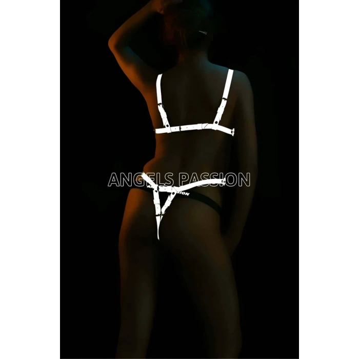 Erotik İç Giyim Reflektörlü Harness - APFT368