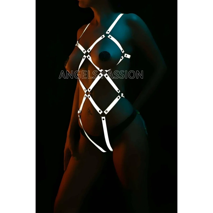 Erotik İç Giyim Reflektörlü Harness - APFT368