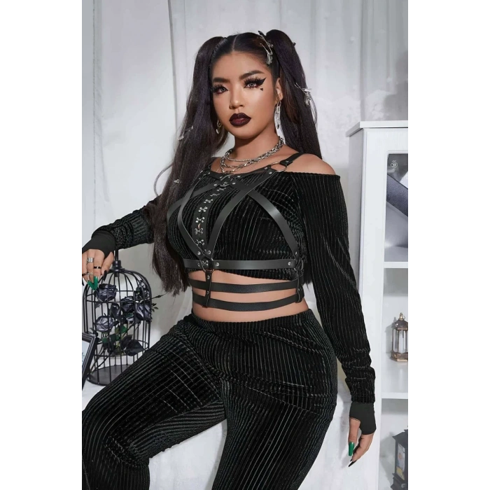 Fantazi Deri Göğüs Harness, Kadın Göğüs Üzeri Harness - APFT955