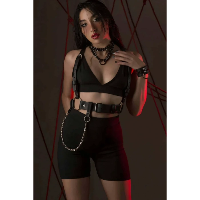 Fantazi Deri Omuzdan Askılı Harness - APFT1266