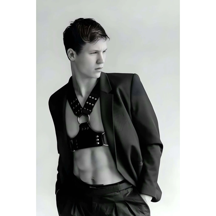 Fantazi Erkek  Deri Göğüs Harness - Brfm120