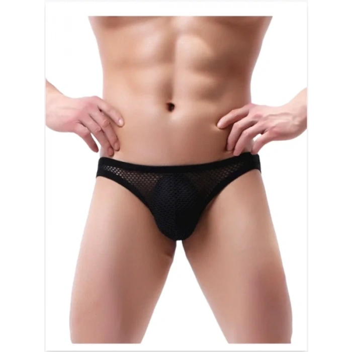 Fantezi Arkası Açık Seksi File Erkek Kilot ( Pedsiz )