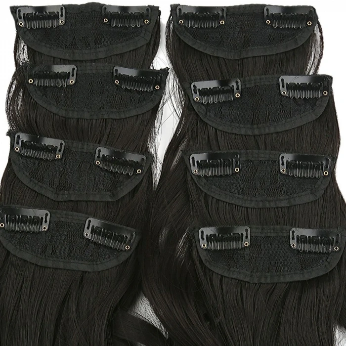 Fiber Sentetik Dalgalı 8 Parça Çıt Çıt - Kahverengi