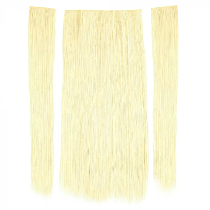 Fiber Sentetik Düz Yarım Ay + 2 Yan Çıt Çıt - Platin