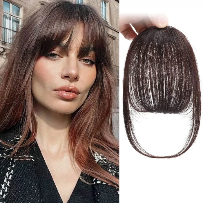 Fiber Sentetik İnce Perçem - Kahverengi