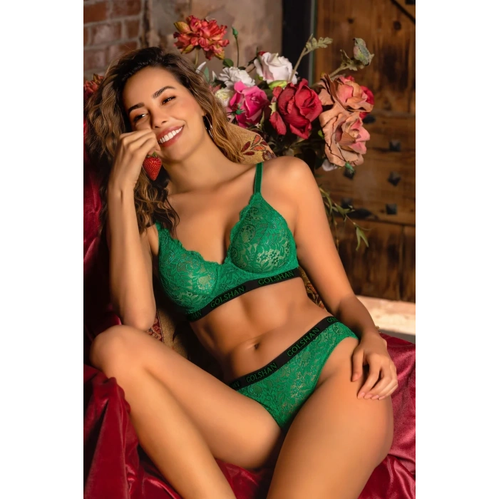 Gaudi Brazilian Slip, Kadın Dantel Brezilyan Yeşil Külot