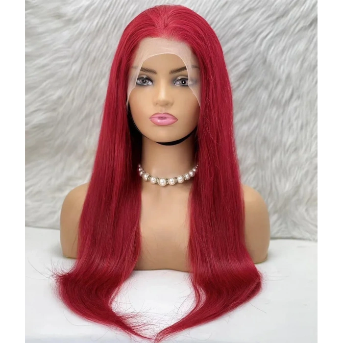 Gerçek Front Lace Tül Peruk - Düz - Kızıl 70-75cm