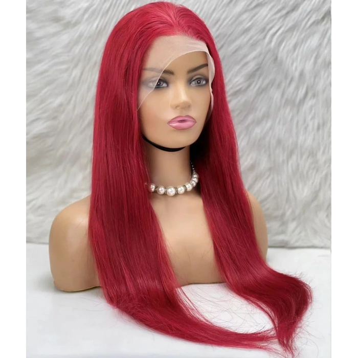Gerçek Front Lace Tül Peruk - Düz - Kızıl 70-75cm