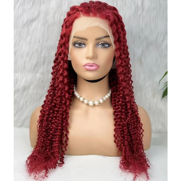 Gerçek Front Lace Tül Peruk - Kabarık Afro - Kızıl 70-75cm