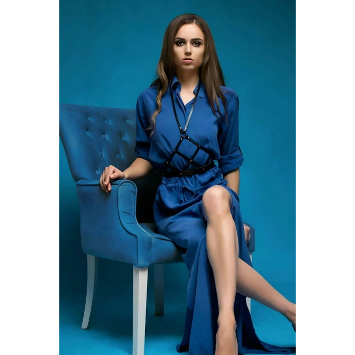 Göğüs Altı Kare Detaylı Şık Harness - APFT187