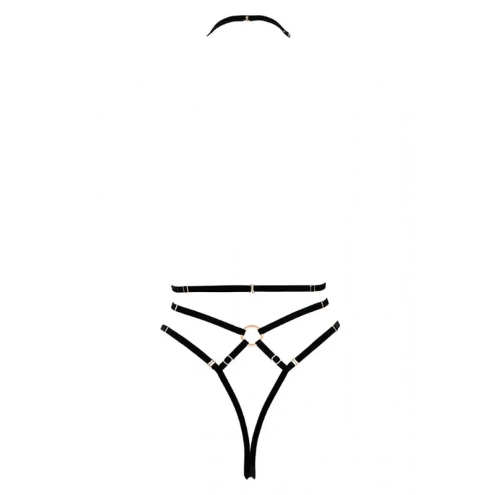 Göğüs Detaylı Fantezi Siyah Harness