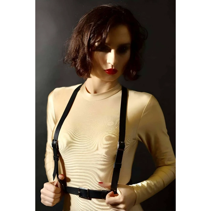 Göğüs Üzeri Deri Kemer, Şık Deri Harness Aksesuar - APFT599