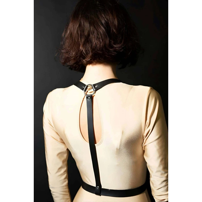 Göğüs Üzeri Deri Kemer, Şık Deri Harness Aksesuar - Brf599