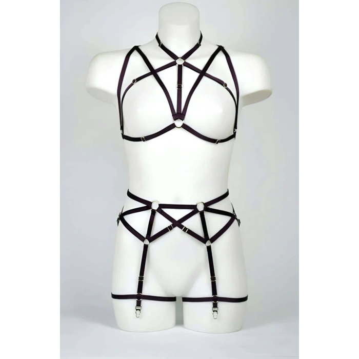Göğüs ve Jartiyer Kemerli Seksi Harness - APFT161