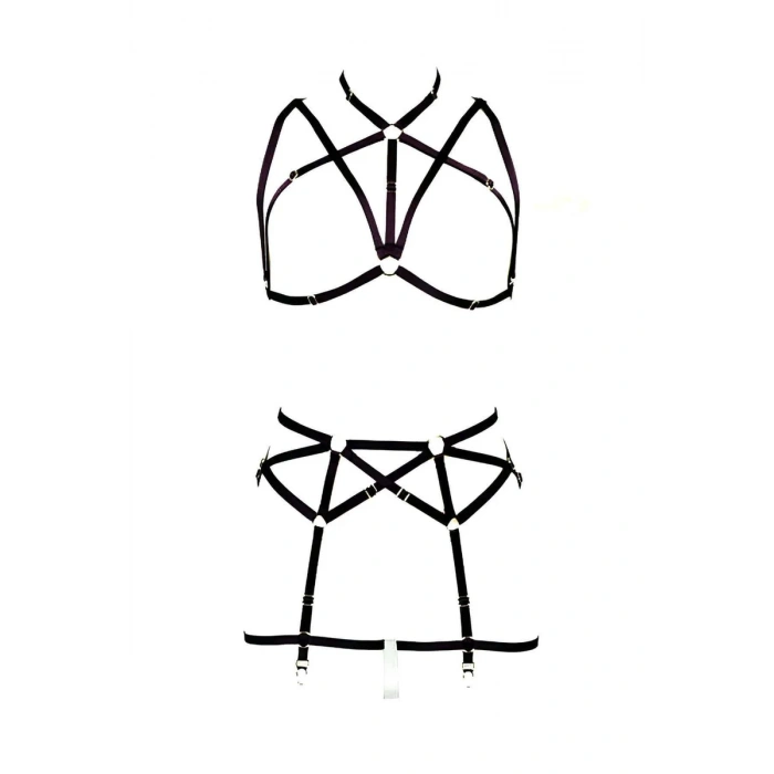 Göğüs ve Jartiyer Kemerli Seksi Harness - APFT161
