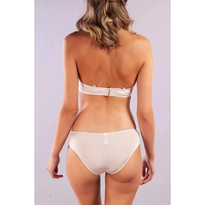 Golshan Gala Mini Slip, Kadın Dantelli Ten Külot