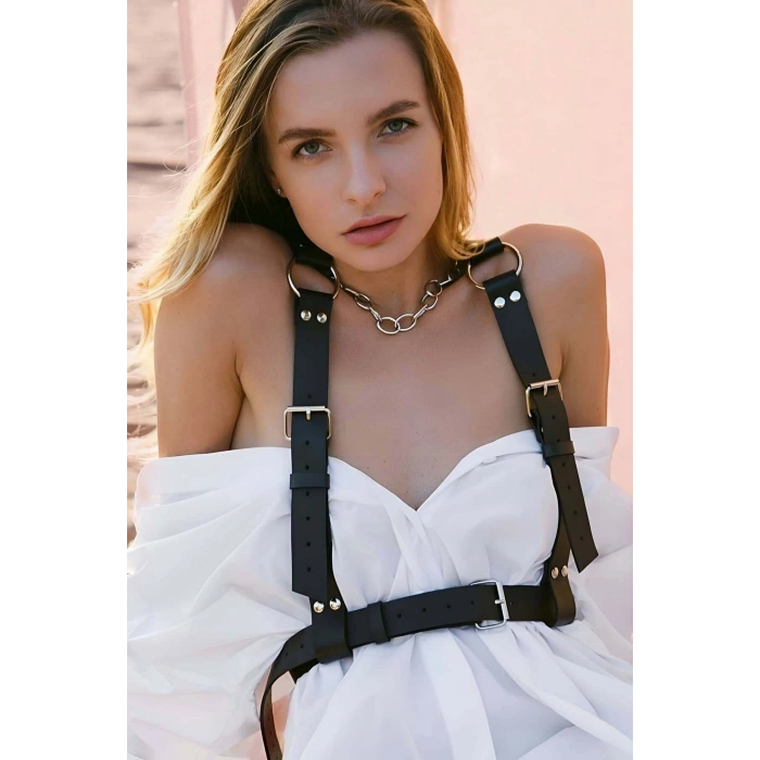 Halka Detaylı Omuzdan Askılı Ayarlanabilir Şık Deri Kemer - Brf650