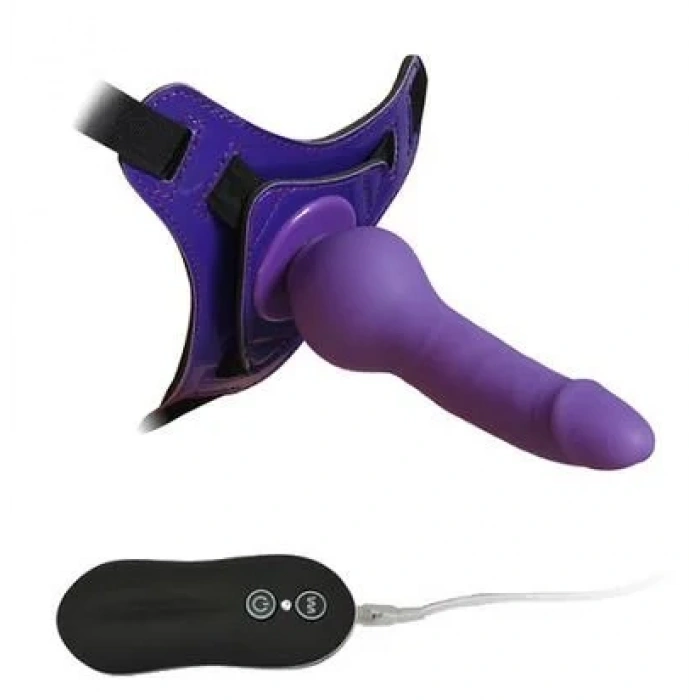Harness Silikon Dildo MOR renk