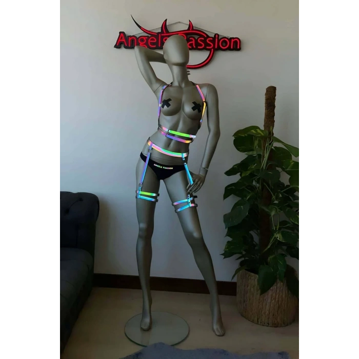 Jartiyer Modelleri Renkli Reflektörlü Harness Takım - APFT537