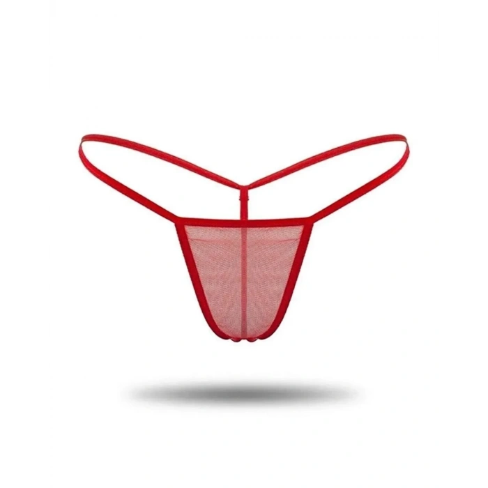 Kadın 3lü Transparan Tül String