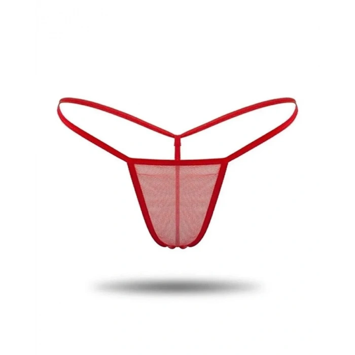 Kadın 3lü Transparan Tül String BC1304