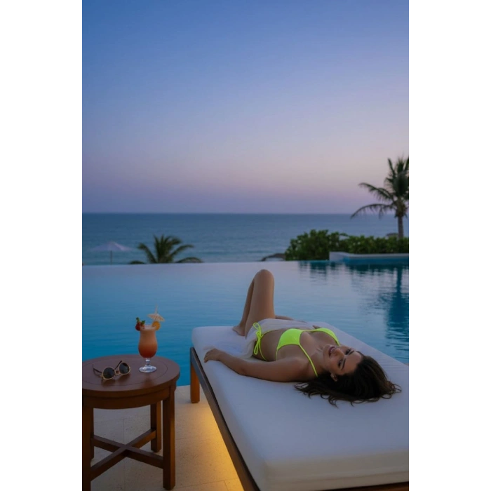 Kadın Fosforlu Yandan Bağlamalı Bikini Mayo Takımı