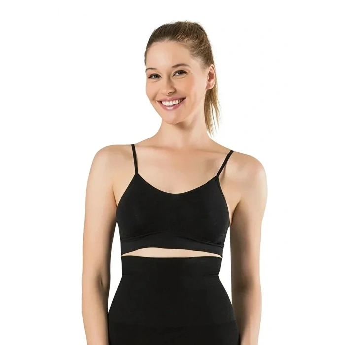 Kadın Ince Askılı Pedli Büstiyer Yarım Atleti Sütyen 3lü Set..