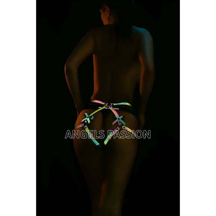 Kalça Üzeri Renkli Reflektörlü Seksi Harness - APFT388