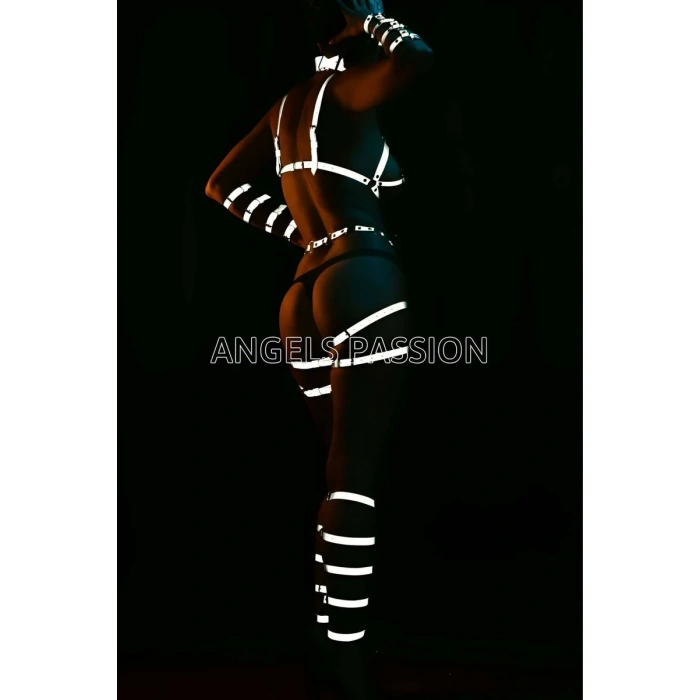 Karanlıkta Parlayan Full Body Harness Set - APFT363