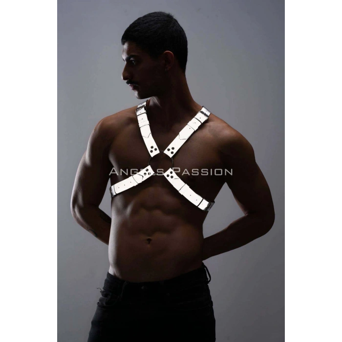Karanlıkta Parlayan (reflektörlü) Erkek  Göğüs Harness, Parti Aksesuar - Brfm95