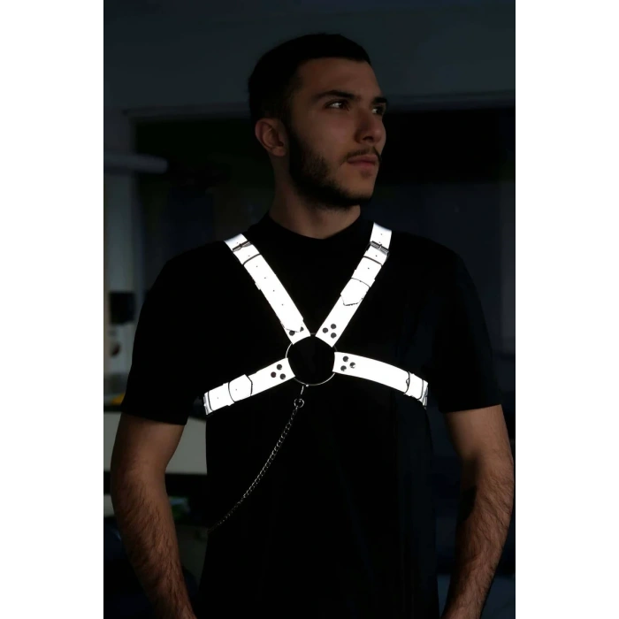 Karanlıkta Parlayan Reflektörlü Erkek Göğüs Kemer - APFTM95