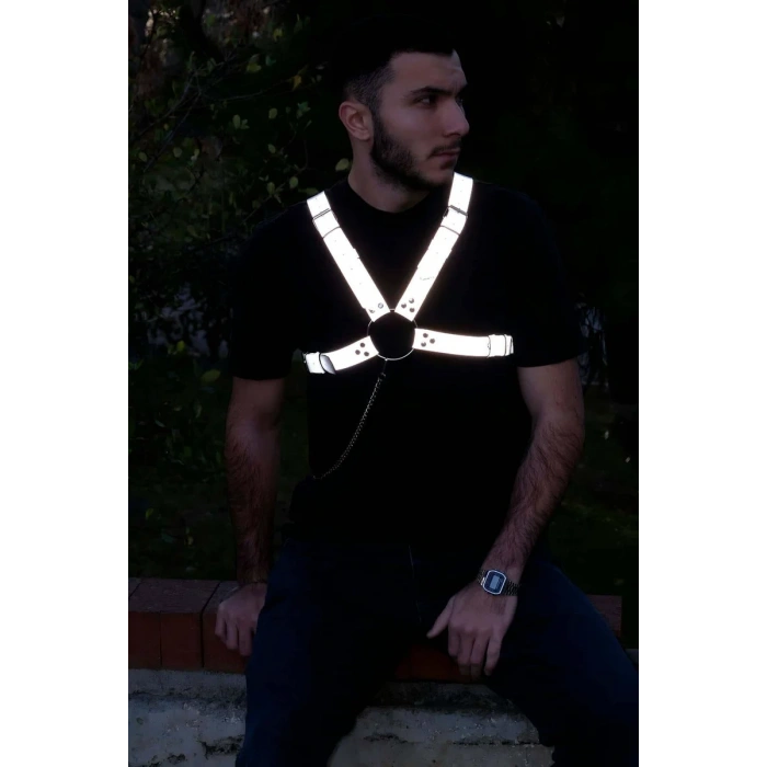 Karanlıkta Parlayan Reflektörlü Erkek Göğüs Kemer - APFTM95