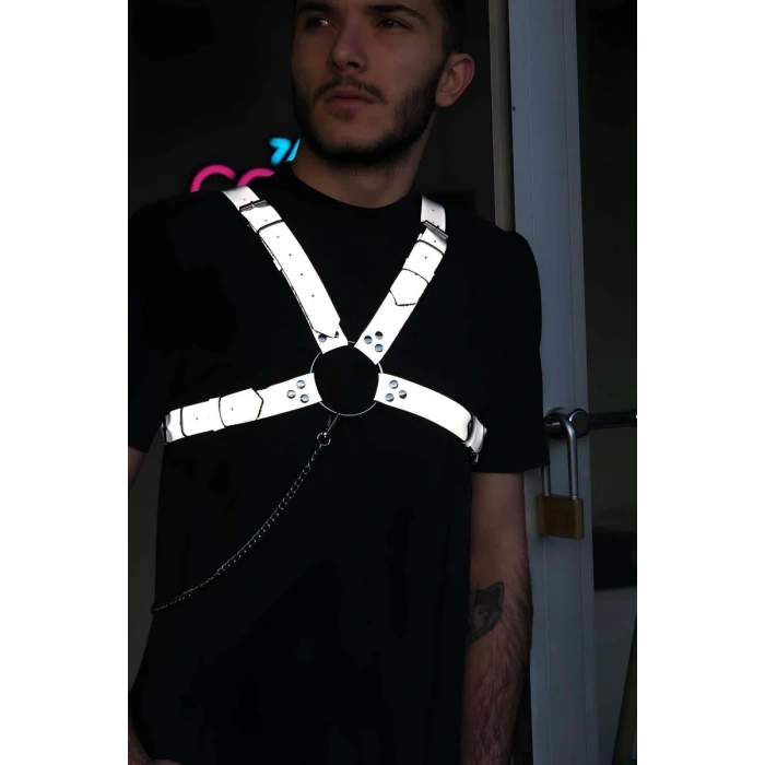 Karanlıkta Parlayan Reflektörlü Erkek Göğüs Kemer - APFTM95