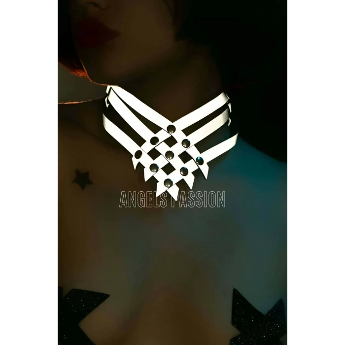 Karanlıkta Parlayan Seksi Choker - Reflektörlü Chohker - APFT585