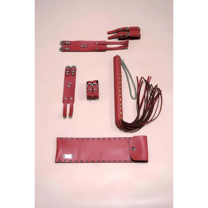 Kırbaç Kelepçe Takım 3lü Set, El - Ayak Kelepçesi, Kırbaç - APFT1305