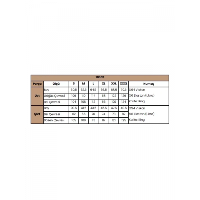 Kısa Kollu Dantelli V Yaka Şort Takımı