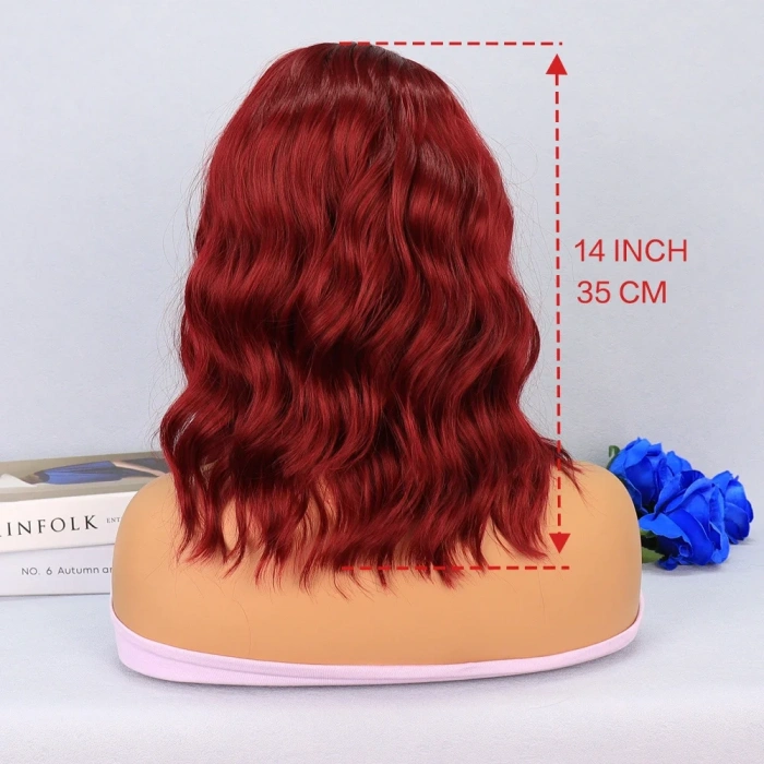 Kızıl Fiber Sentetik Tül Peruk