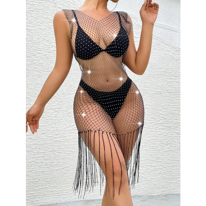 KOLSUZ PÜSKÜLLÜ ELBİSE