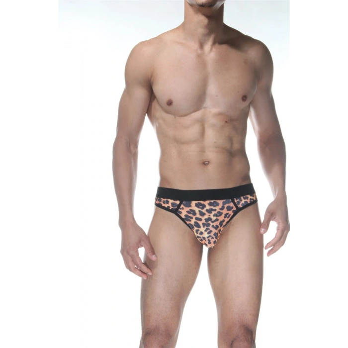 Leopar Desenli Erkek  Tangası