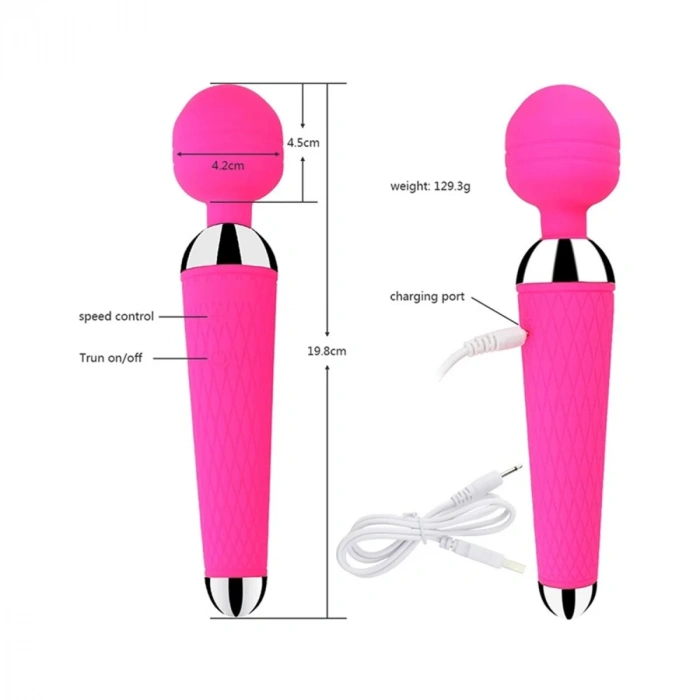 Modern Wand Vibratör Pembe